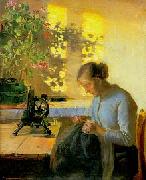 Anna Ancher Syende fiskerpige oil painting on canvas